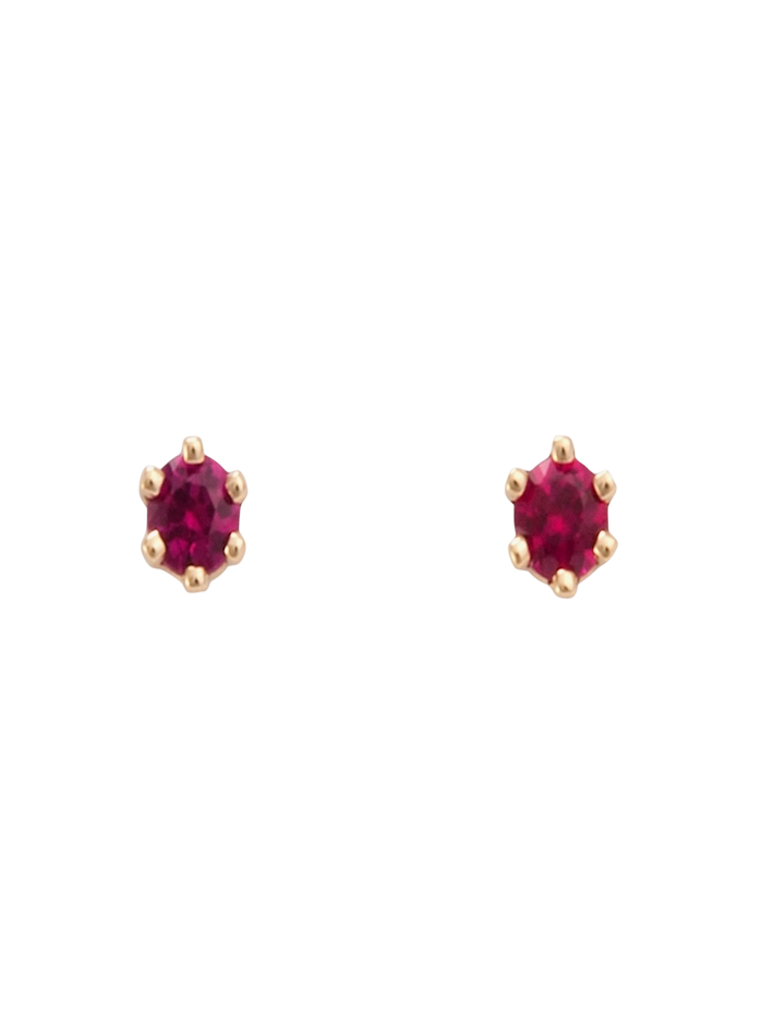 Baby birthstone ruby studs