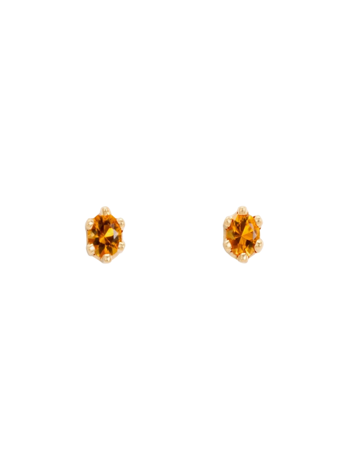 Baby birthstone citrine studs photo