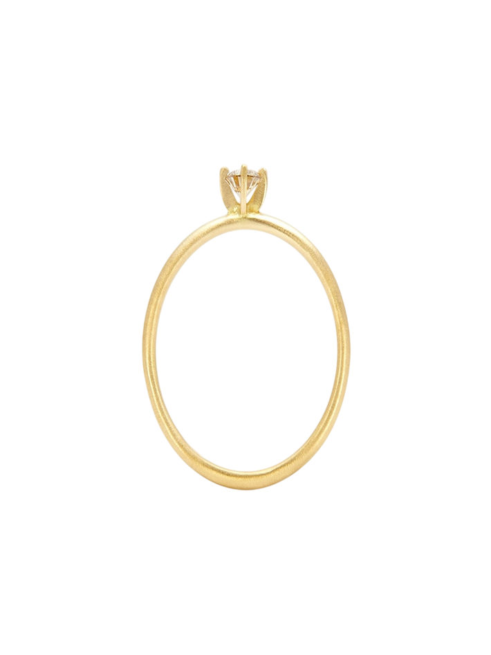 3.5mm brown diamond noble ring