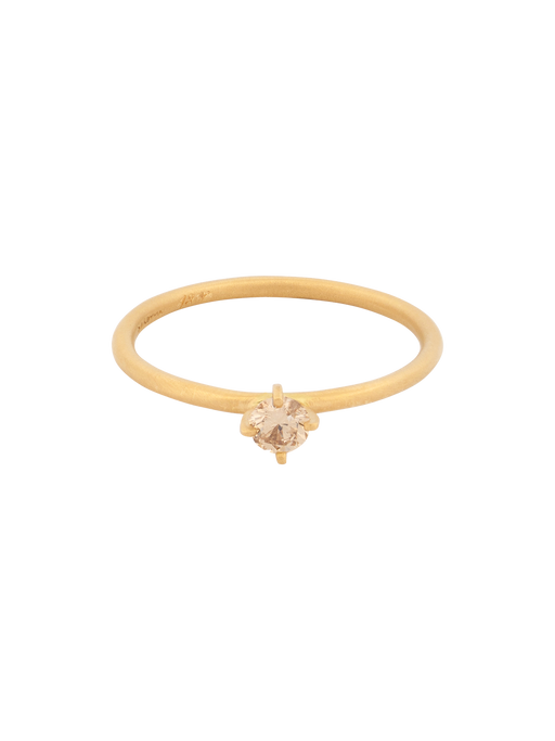 3.5mm brown diamond noble ring photo