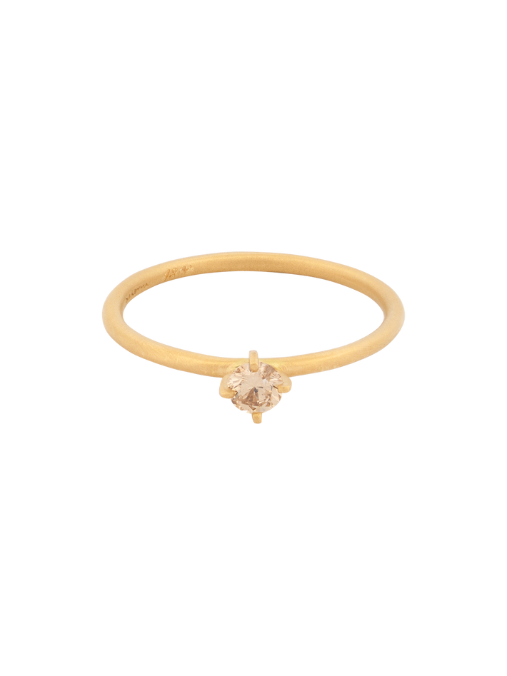 3.5mm brown diamond noble ring