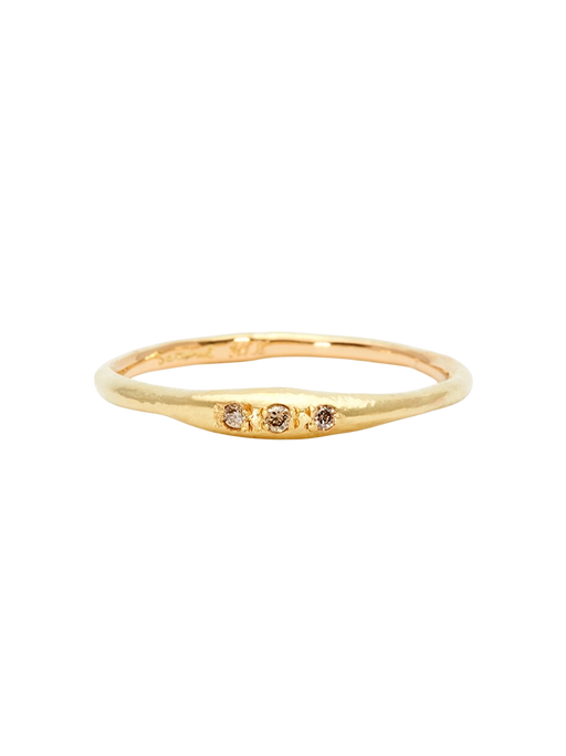 Brown diamond terra signet ring photo