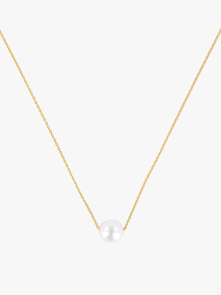 Solitary pearl necklace