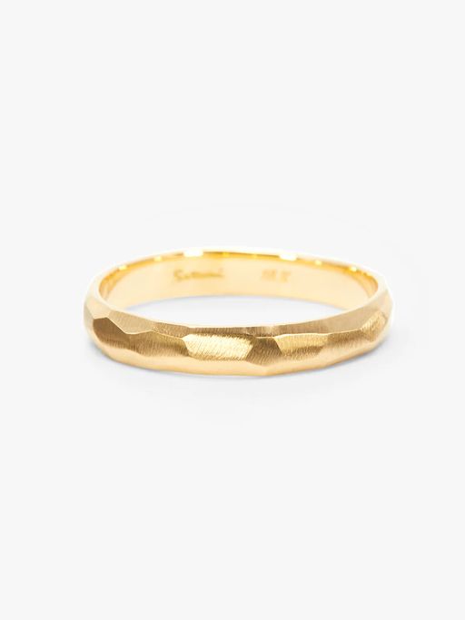 3.5mm faceted gold band 3.5mm photo