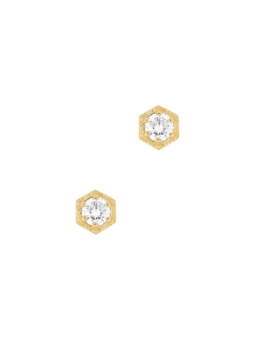 White diamond hexagon studs photo