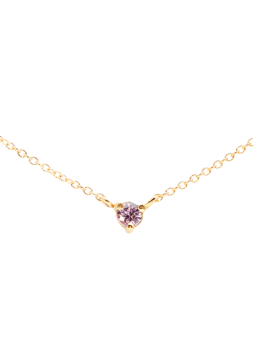 Birthstone pink sapphire necklace photo