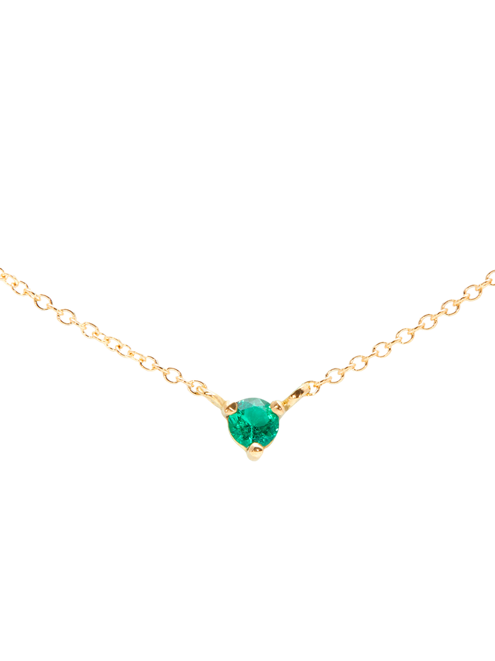 Birthstone emerald necklace