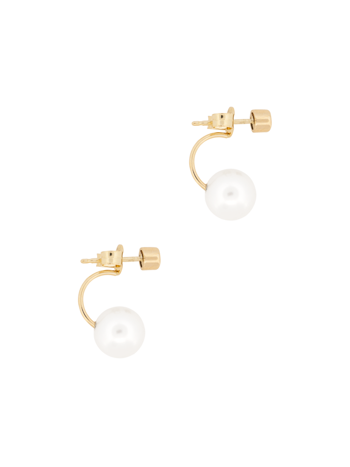 White pearl diamond darling studs