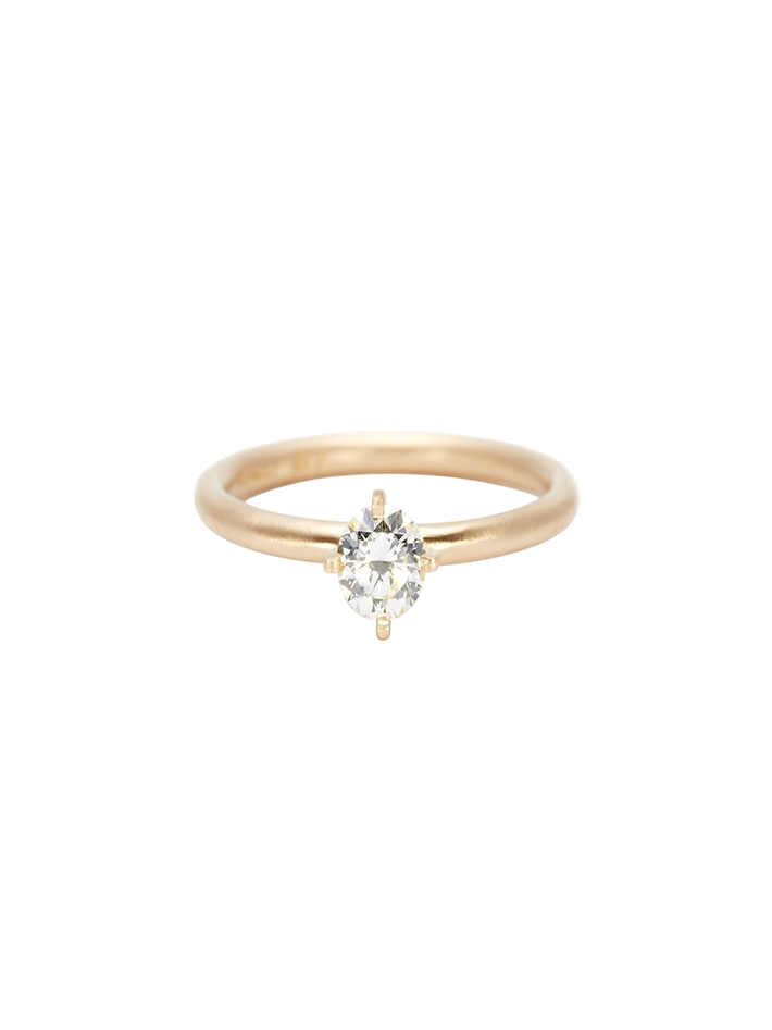 4.5mm white diamond noble ring