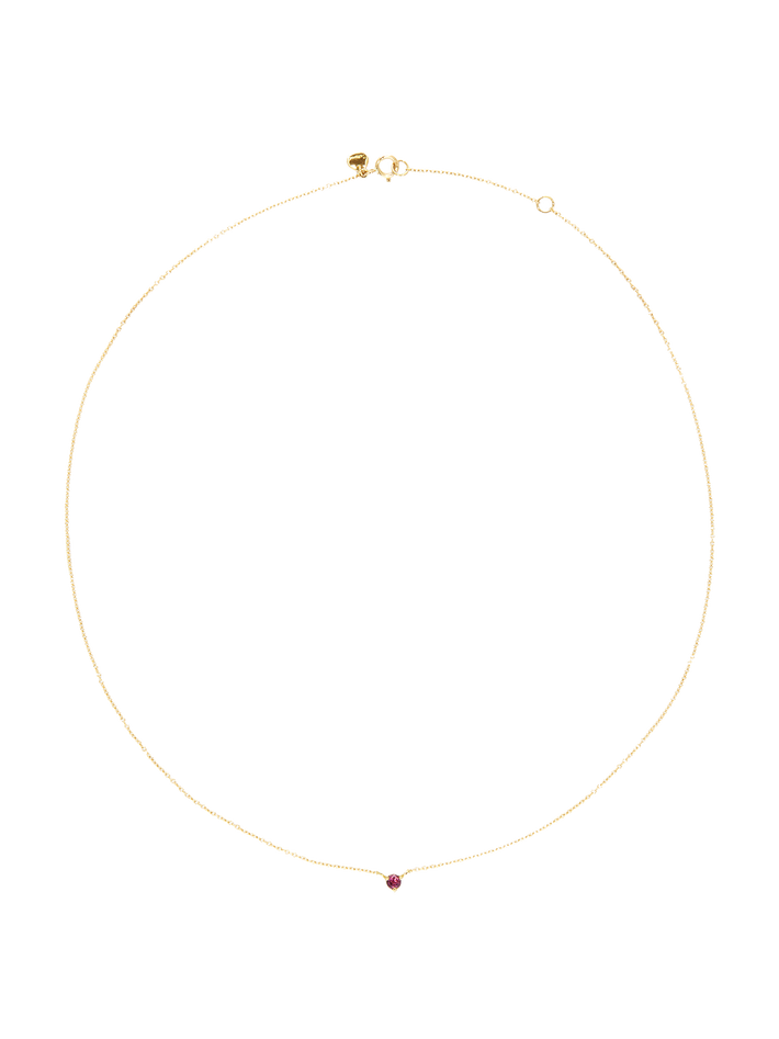 Birthstone pink tourmaline necklace