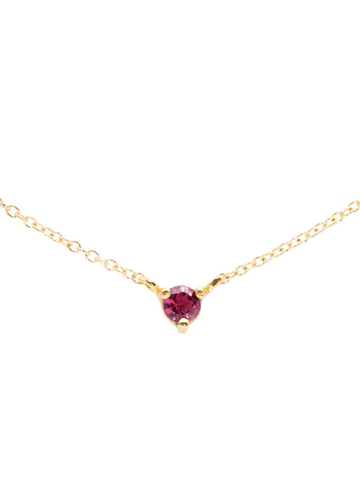 Birthstone pink tourmaline necklace