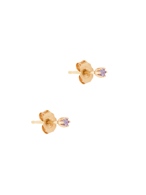 Baby birthstone tanzanite studs photo