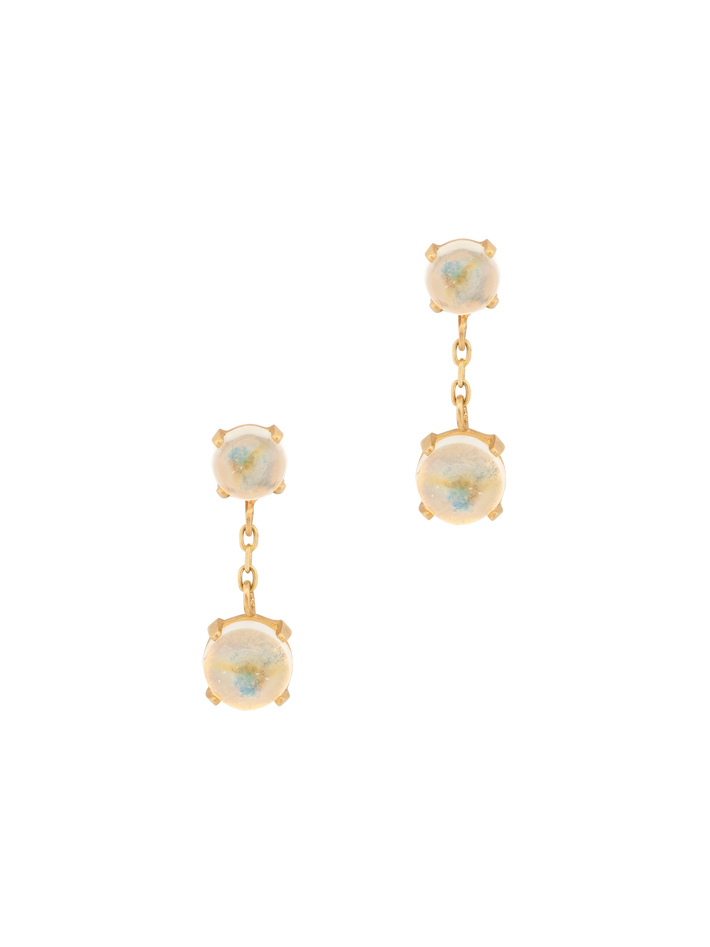 Rainbow moonstone nova earrings