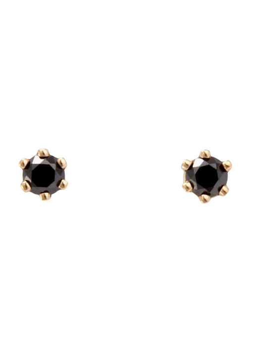 Baby birthstone black diamond studs photo
