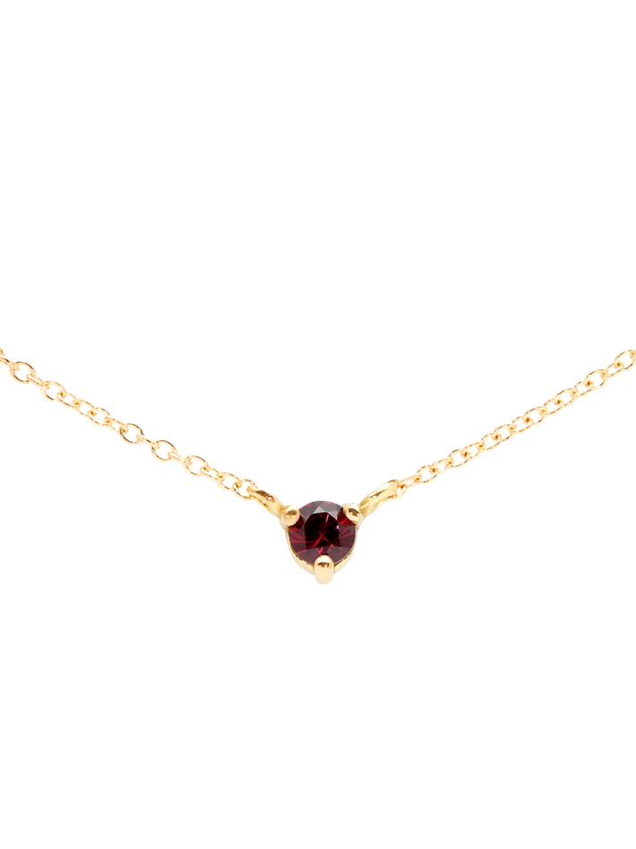 Birthstone garnet necklace