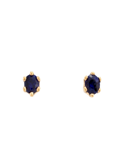 Baby birthstone blue sapphire studs photo