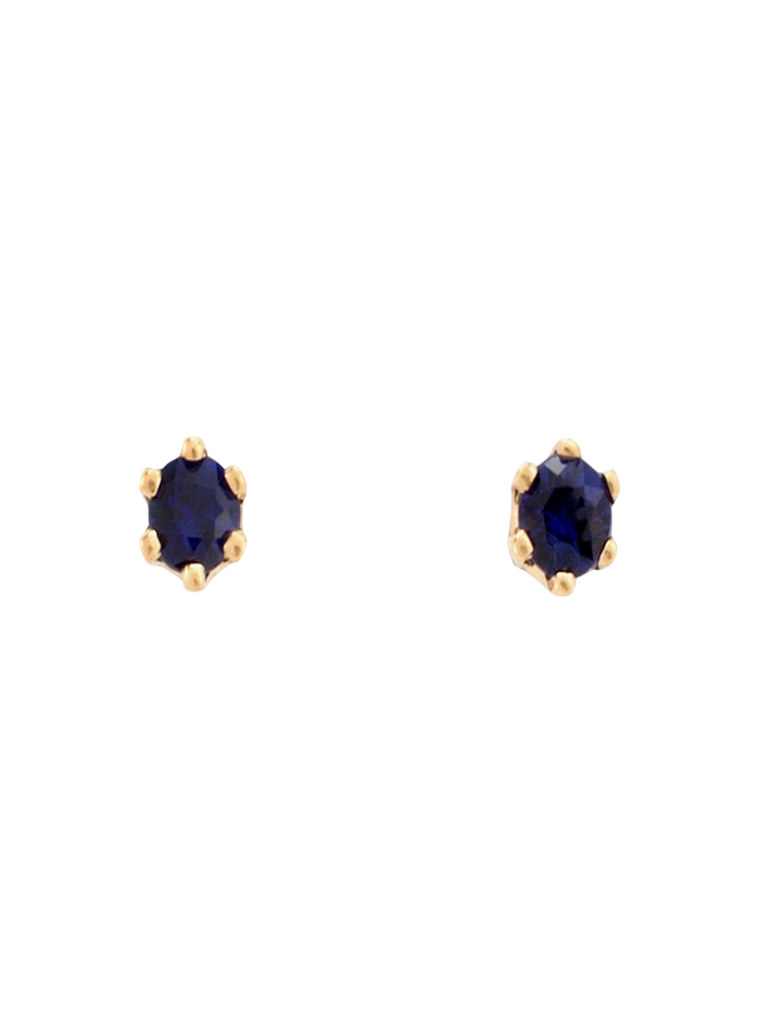 Baby birthstone blue sapphire studs