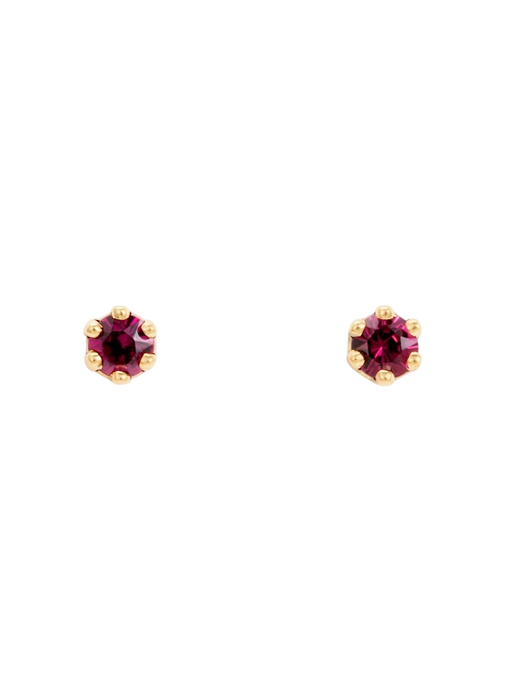 Baby birthstone garnet studs photo