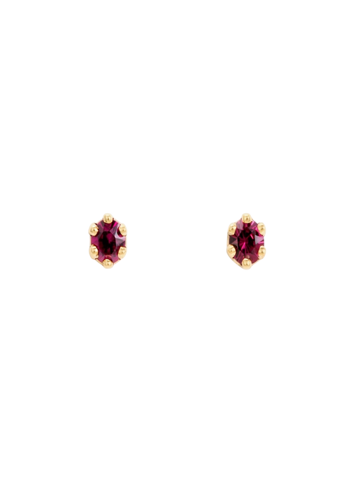 Baby birthstone garnet studs photo