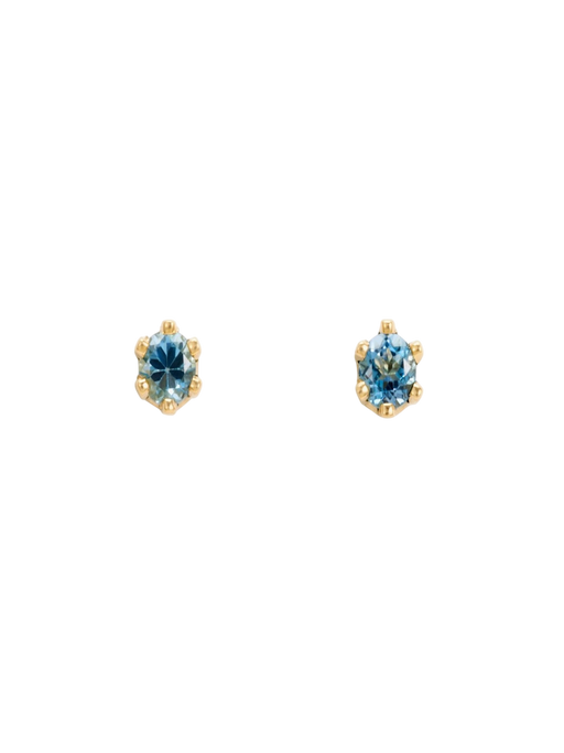 Baby birthstone aquamarine studs photo