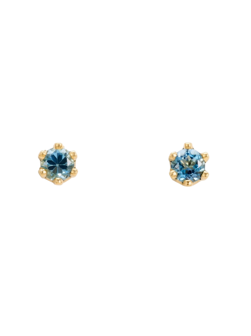 Baby birthstone aquamarine studs photo