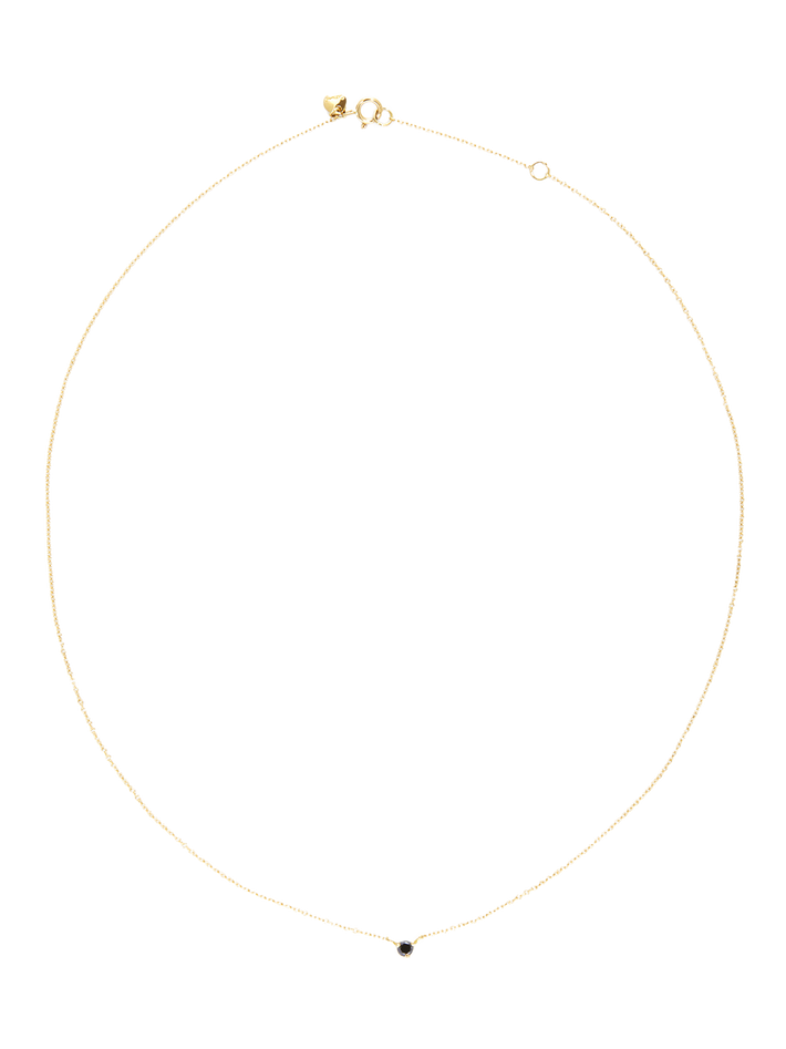 Birthstone black diamond necklace