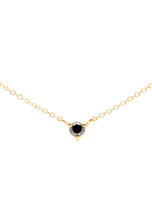 Birthstone black diamond necklace photo