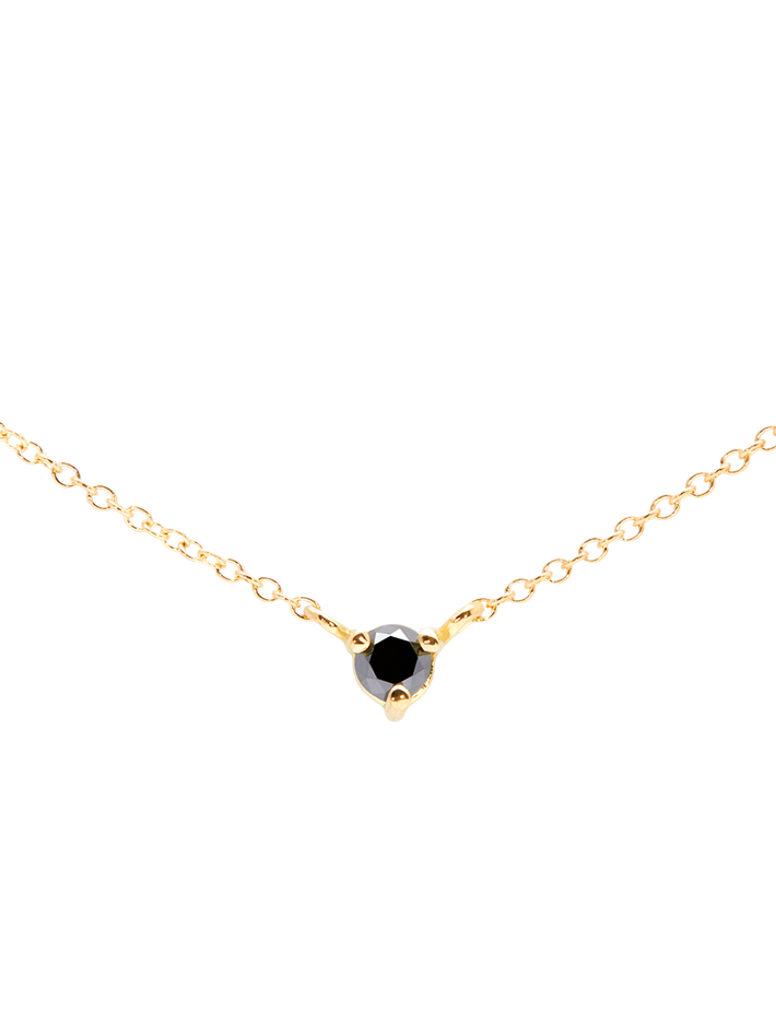 Birthstone black diamond necklace