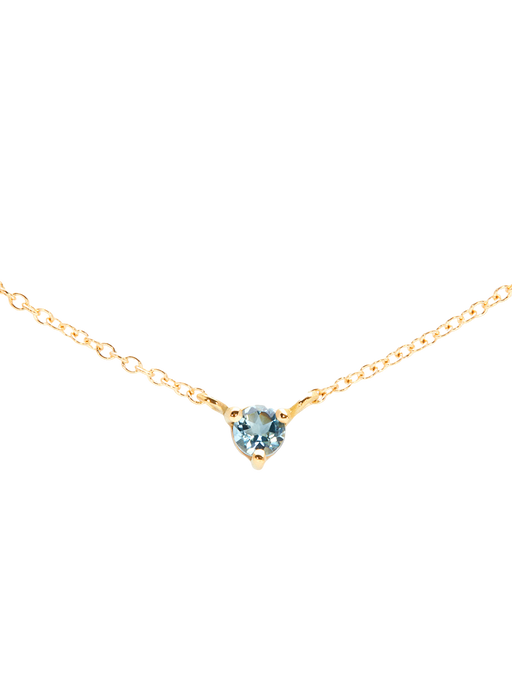 Birthstone aquamarine necklace photo