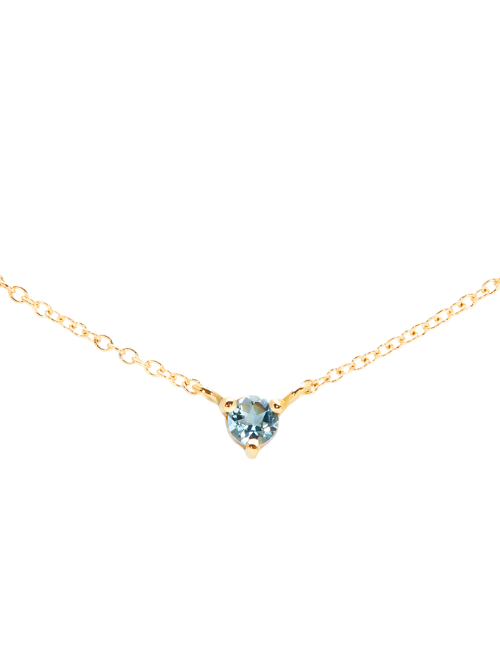 Birthstone aquamarine necklace