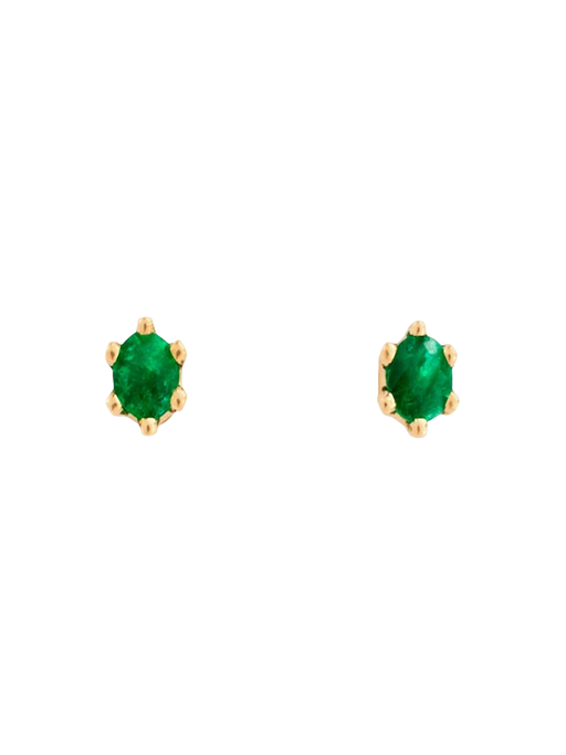 Baby birthstone emerald studs photo