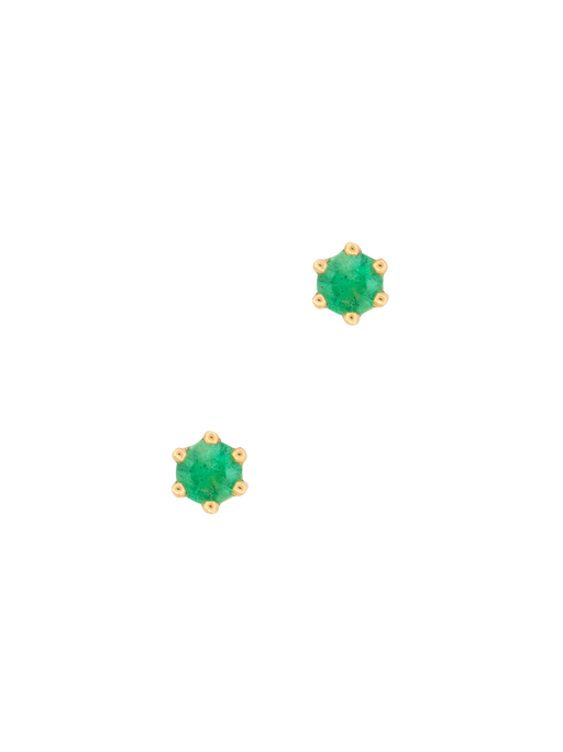 Baby birthstone emerald studs photo