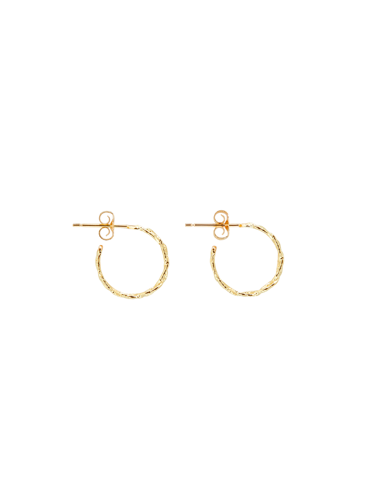Small braided hoop earrings