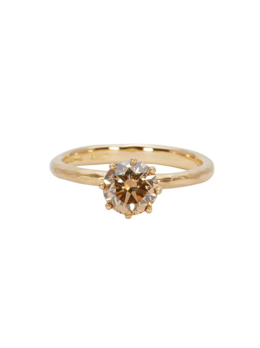 6.3mm brown diamond blooming ring photo