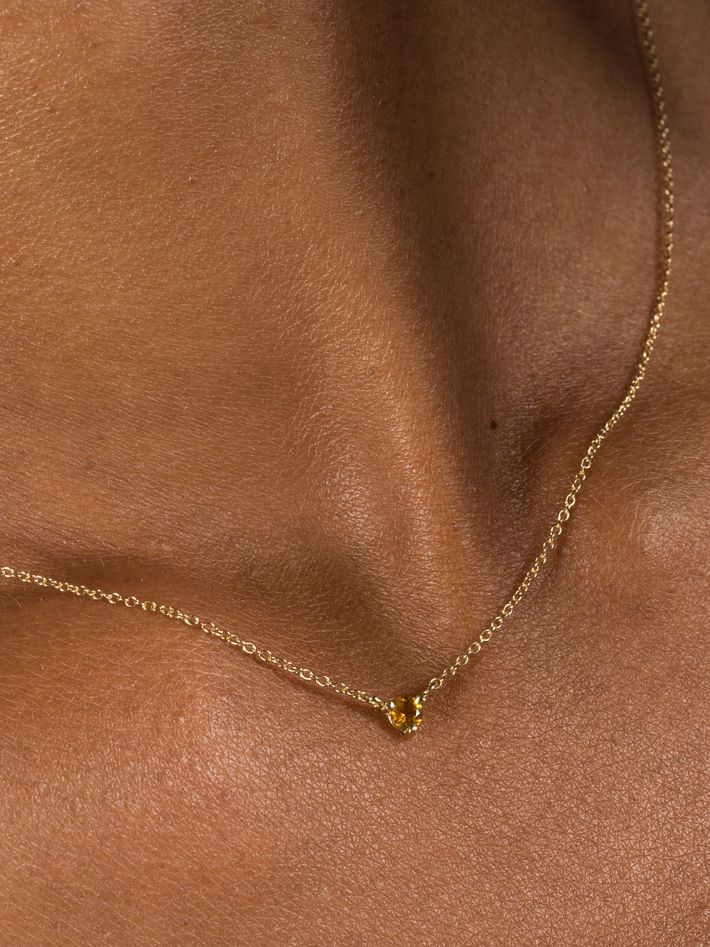 Birthstone citrine necklace