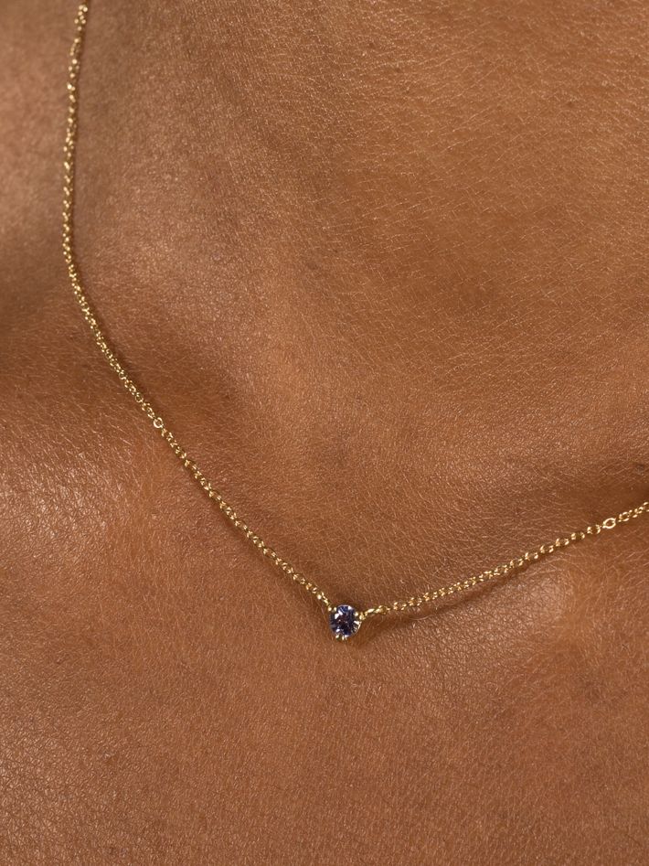 Birthstone tanzanite necklace