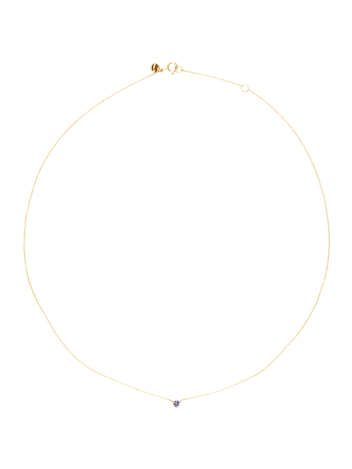 Birthstone tanzanite necklace