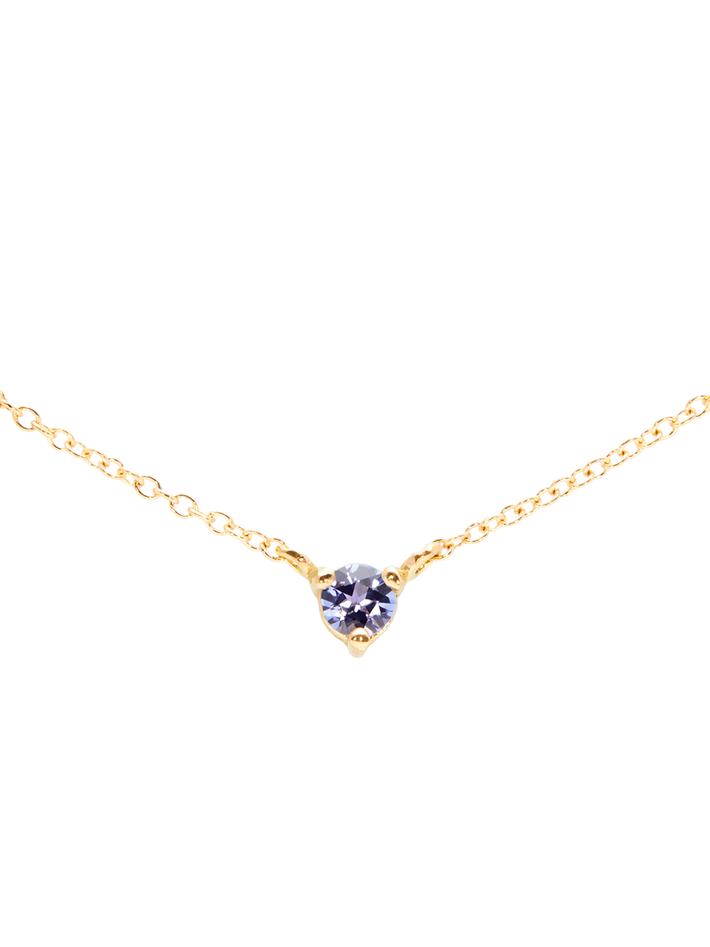 Birthstone tanzanite necklace