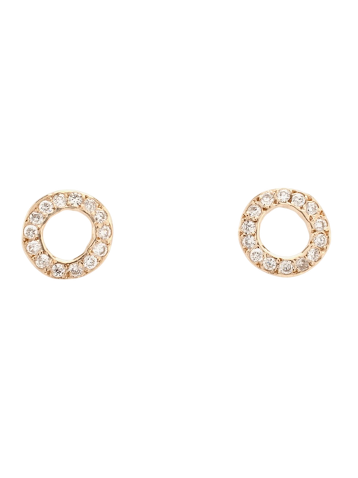 Open circle diamond studs photo