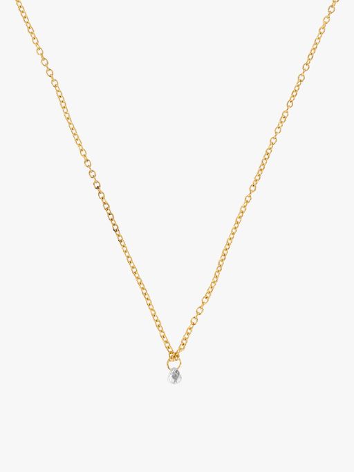 Diamond drop chain necklace photo