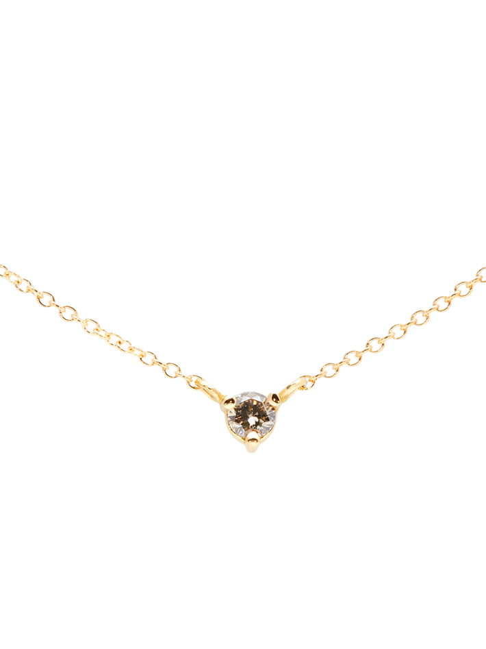 Birthstone brown diamond necklace