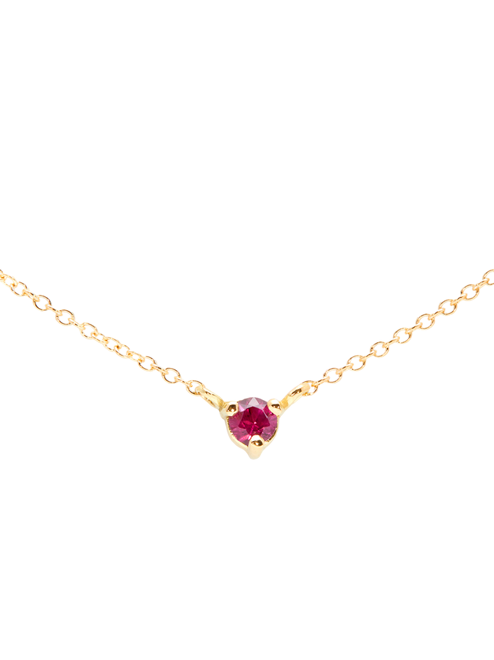 Birthstone ruby necklace