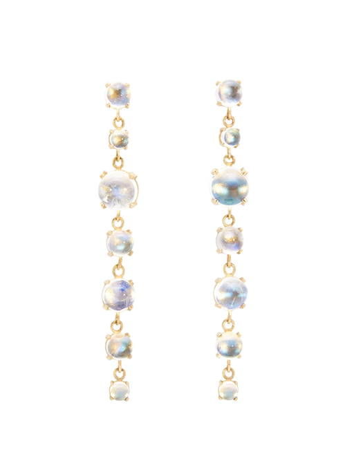 Rainbow moonstone cosmos earrings photo