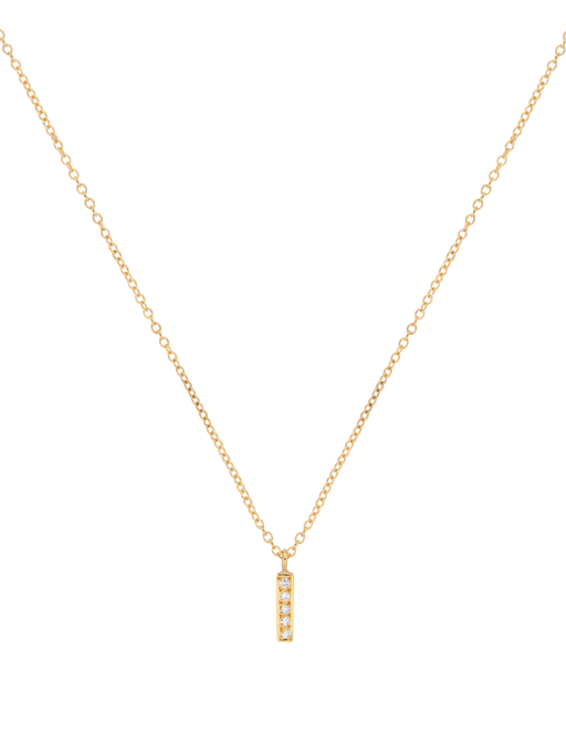 Small diamond bar necklace photo