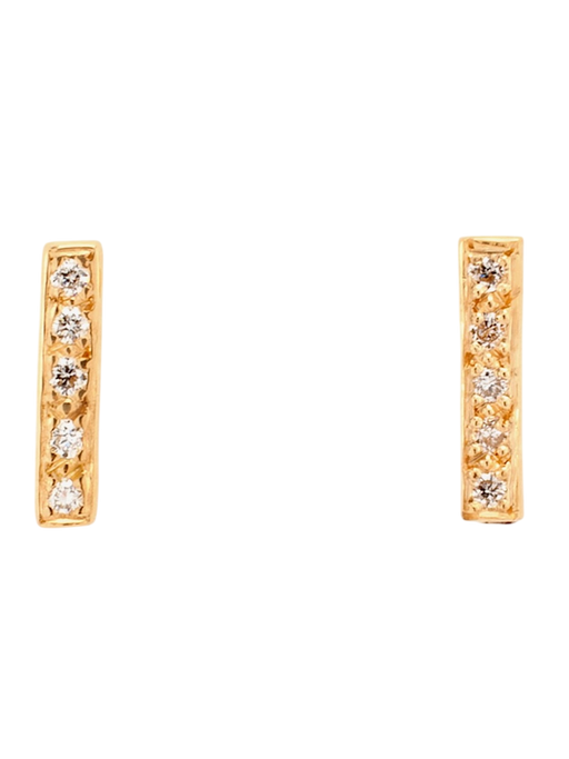 Diamond bar earrings photo