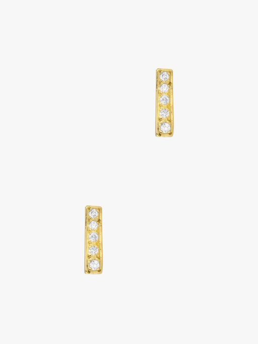 Diamond bar earrings photo