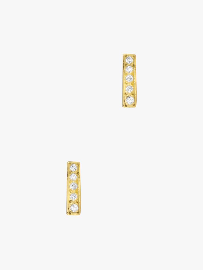 Diamond bar earrings