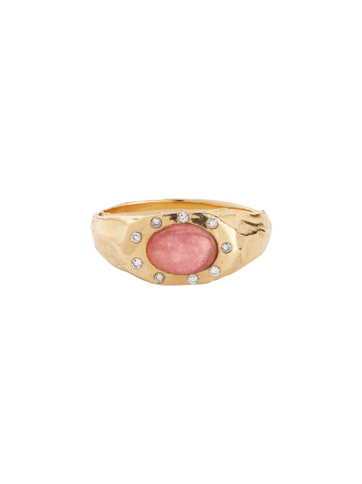 Pink tourmaline gumdrop ring photo