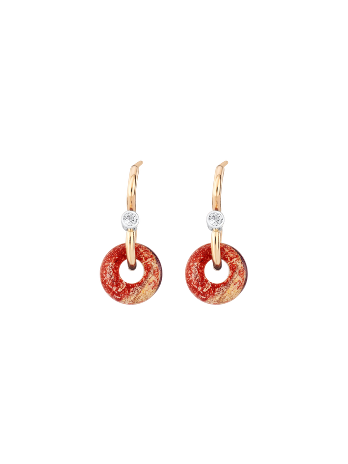 Mini poise red jasper earring