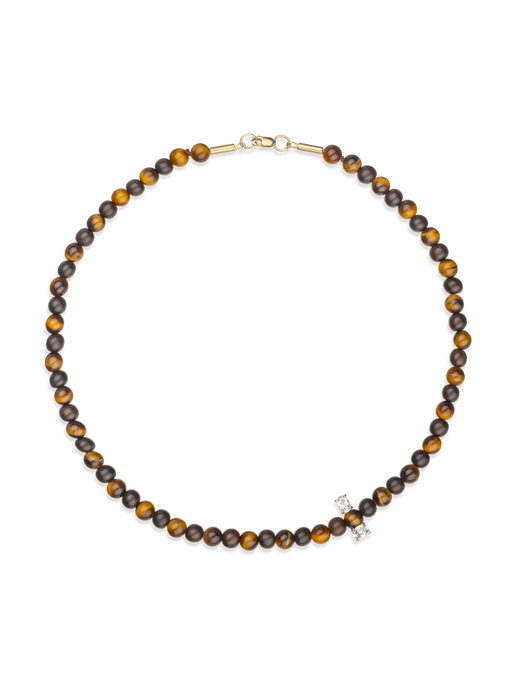 Island sapphire & tiger's eye necklace photo